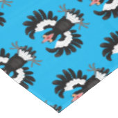 Funny Australian Magpie Cartoon Illustration Tischdecke (Schrägansicht)