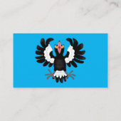 Funny Australian Magpie Cartoon Illustration Visitenkarte (Rückseite)