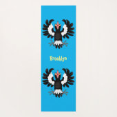 Funny Australian Magpie Cartoon Illustration Yogamatte (Rückseite)