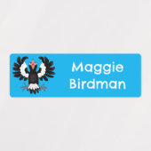 Funny Australian Magpie Cartoon personalisiert Etiketten (Design 2)