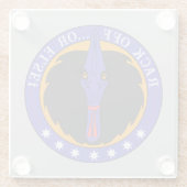 Funny Australian Quote Cassowary Bird Cartoon Glasuntersetzer (Rückseite)