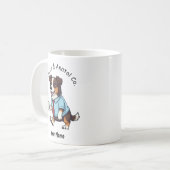 Funny Australian Shepherd Dog Business Suit Coffee Kaffeetasse (Vorderseite Links)