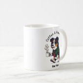 Funny Australian Shepherd dog Business Suit Coffee Kaffeetasse (VorderseiteRechts)