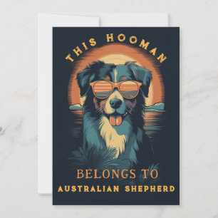 Funny Australian Shepherd Dog Parent Personalisier Ankündigung