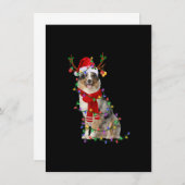 Funny Australian Shepherd Dog Tree Christmas Light Einladung (Vorne/Hinten)