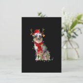 Funny Australian Shepherd Dog Tree Christmas Light Einladung (Stehend Vorderseite)