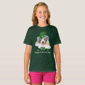 Funny Australian Shepherd Gold St Patricks Day T-Shirt (Vorne ganz)