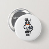 Funny Australian Shepherd Mama Gifts Aussie Yes I Button (Vorne & Hinten)