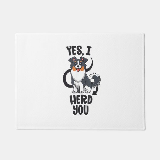 Funny Australian Shepherd Mama Gifts Aussie Yes I Fußmatte (Vorderseite)