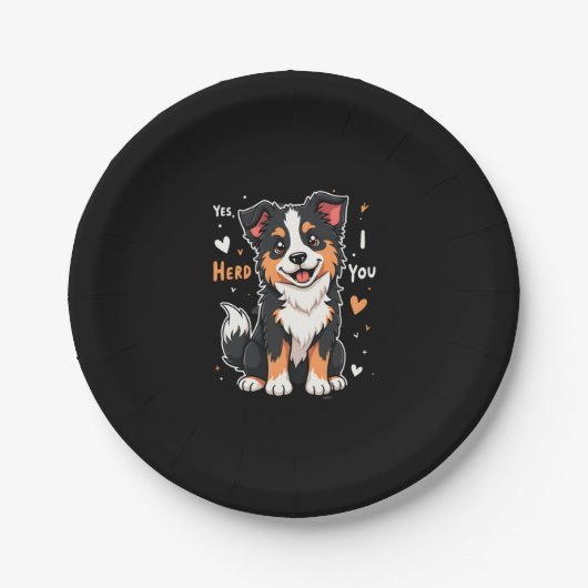 Funny Australian Shepherd Mama Gifts Aussie Yes I  Pappteller (Vorderseite)
