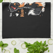 Funny Australian Shepherd Mom Gifts Aussie Yes I H Geschirrtuch (Gefaltet)