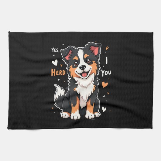 Funny Australian Shepherd Mom Gifts Aussie Yes I H Geschirrtuch (Horizontal)