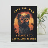 Funny Australian Terrier Dog Parent Personalisiert Ankündigung (Stehend Vorderseite)