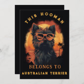 Funny Australian Terrier Dog Parent Personalisiert Ankündigung (Vorne/Hinten)