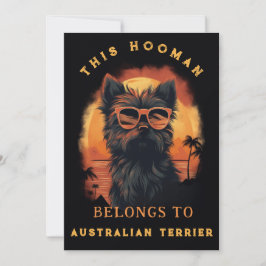 Funny Australian Terrier Dog Parent Personalisiert Ankündigung