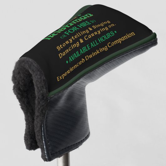 Funny Authentischer Ire für Miete Golf Headcover (3/4 Vorderseite)
