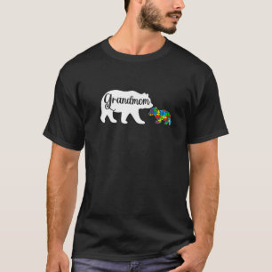 Funny Autism Awarenes GrandMom Bear Familie Autist T-Shirt