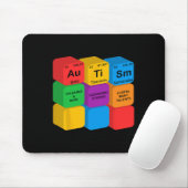 Funny Autism Awareness Elements Periodic Table Che Mousepad (Mit Mouse)