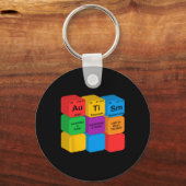 Funny Autism Awareness Elements Periodic Table Che Schlüsselanhänger (Vorderseite)