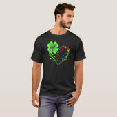 Funny Autism Awareness St Patricks Day Clover Auti T-Shirt (Vorne ganz)