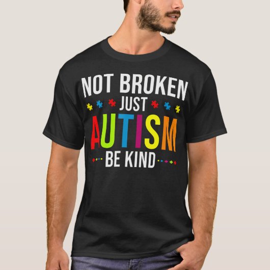 Funny Autism Awareness Support Autistic Youth T-Shirt (Vorderseite)