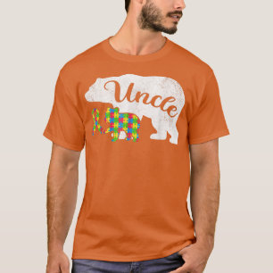 Funny Autism Bear Onkel Shirts, Mens Autism Awaren T-Shirt