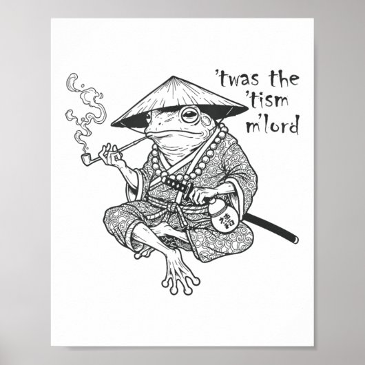 Funny Autism Dies war der Tismus M Lord Frog Meme Poster (Vorne)