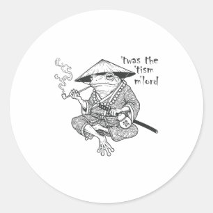Funny Autism Dies war der Tismus M Lord Frog Meme Runder Aufkleber
