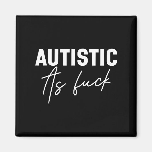 Funny Autism Jokes Magnet (Vorne)