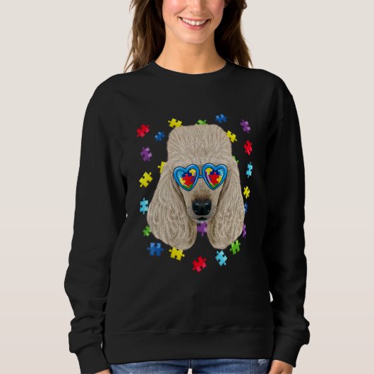 Funny Autism Poodle Dog Puzzle Sonnenbrille Jungs  Sweatshirt (Vorderseite)