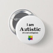 Funny Autismus Awareness | ASD Button (Vorne & Hinten)