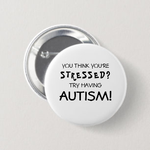 Funny Autismus Awareness   ASD Button