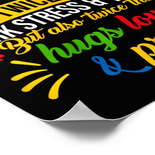 Funny Autismus Awareness Shirt als Autismus Honey Poster (Ecke)