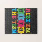 Funny Autismus Bewusstsein Rizz'em mit dem Tismus Puzzle (Horizontal)