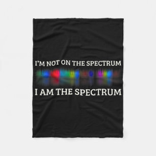Funny Autismus Meme bin ich nicht auf dem Spektrum Fleecedecke