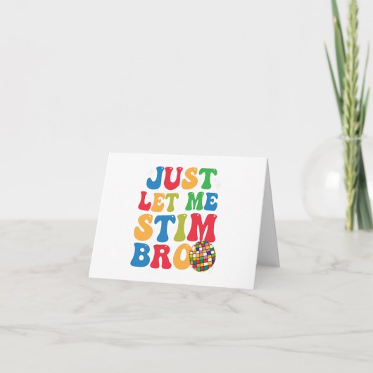 Funny Autistic Autismus Awareness Lass Me Stim Einladung (Vorderseite)