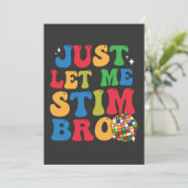 Funny Autistic Autismus Awareness Lass Me Stim Einladung (Stehend Vorderseite)