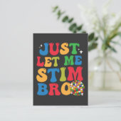 Funny Autistic Autismus Awareness Lass Me Stim Einladungspostkarte (Stehend Vorderseite)
