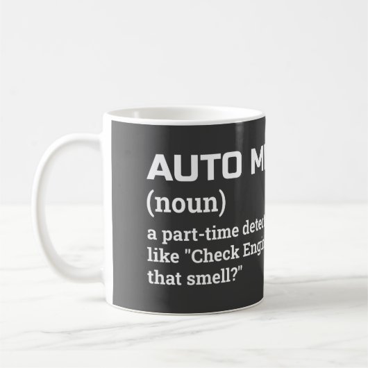 Funny Auto Mechanic Coffee Cup Kaffeetasse (Links)