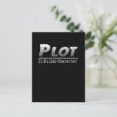Funny Autor Autor Pun Plot Es erstellt Zeichen Postkarte (Stehend Vorderseite)