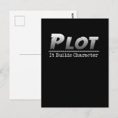 Funny Autor Autor Pun Plot Es erstellt Zeichen Postkarte (Vorne/Hinten)