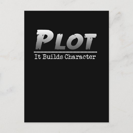 Funny Autor Autor Pun Plot Es erstellt Zeichen Postkarte (Vorderseite)