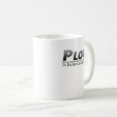 Funny Autor Schriftsteller Plot Es baut Zeichen Kaffeetasse (VorderseiteRechts)