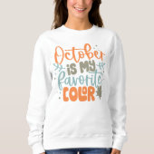 Funny Autumn Blumenziffer Sweatshirt (Vorderseite)
