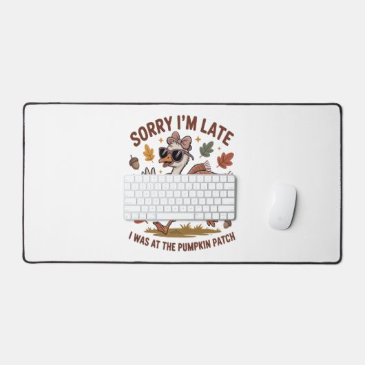 Funny Autumn Goose Schreibtischunterlage (Tastatur & Maus)