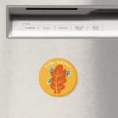 Funny Autumn Leaf Nature Lover Yellow Magnet (In Situ (Geschirrspüler))