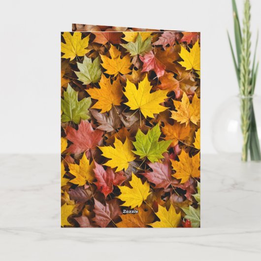 Funny Autumn Squirrel Erntedank Card Dankeskarte (Rückseite)