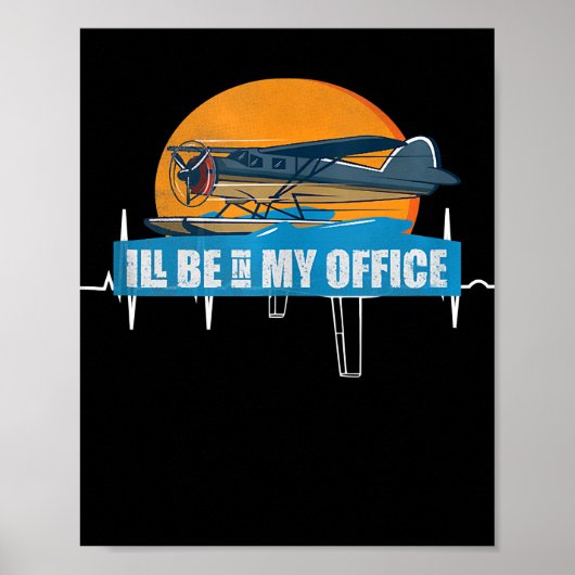 Funny Aviation Apparell Be Office Funny Pilot Gesc Poster (Vorne)