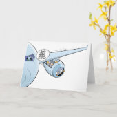 Funny Aviation Cartoon Duck Grußkarte Karte (Gelbe Blume)