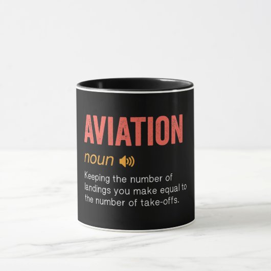 Funny Aviation Definition Tasse (Zentrum)